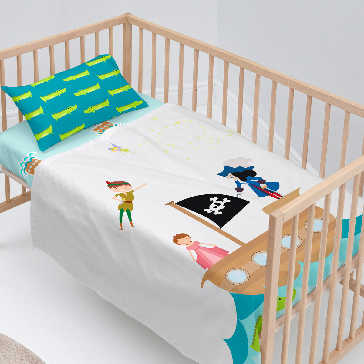 Conjunto de Lençóis para Berço HappyFriday Mr Fox Flying Boy Multicolor